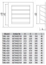 S&P TWG-160 Wetterschutzgitter, quadratisch