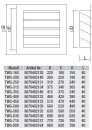 S&P TWG-250 Wetterschutzgitter, quadratisch