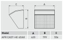S&amp;P APR-CADT-HE 45/60 V Au&szlig;en- oder Fortlufthaube CADT-HE 45/60V