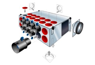 KALV-RV-75-160-12 Luftverteiler-Kasten a Nennweite 75 mm (0045.0697)