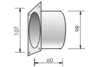 AST 98 Anschlussstutzen Zubehoer zu TL98P (0047.0112)