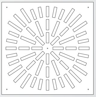 Strulik Dralldurchlass DS-A BG800, Abluft, mit 56 Öffnungen, RAL9010