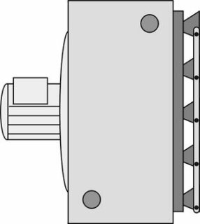 Wolf Induktionsjalousie für LH 40 Wandgerät, mit Stellmotor 230V